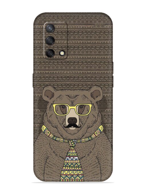 Grizzly Bear Embossed Soft Silicone Case for Oppo F19 Zapvi