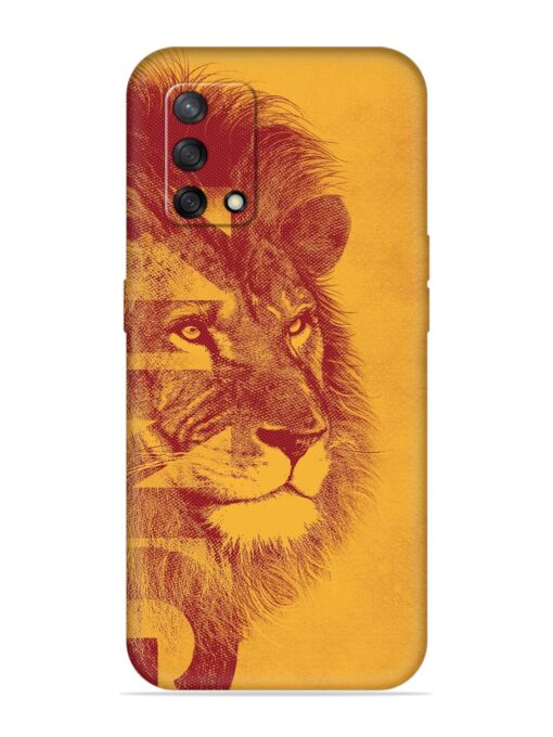 Gold Lion Crown Art Embossed Soft Silicone Case for Oppo F19 Zapvi