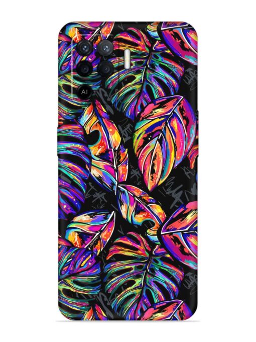 Tropical Seamless Vector Embossed Soft Silicone Case for Oppo F19 Pro