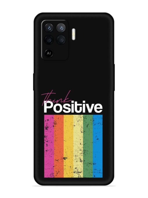 Think Positive Typography Embossed Soft Silicone Case for Oppo F19 Pro Zapvi