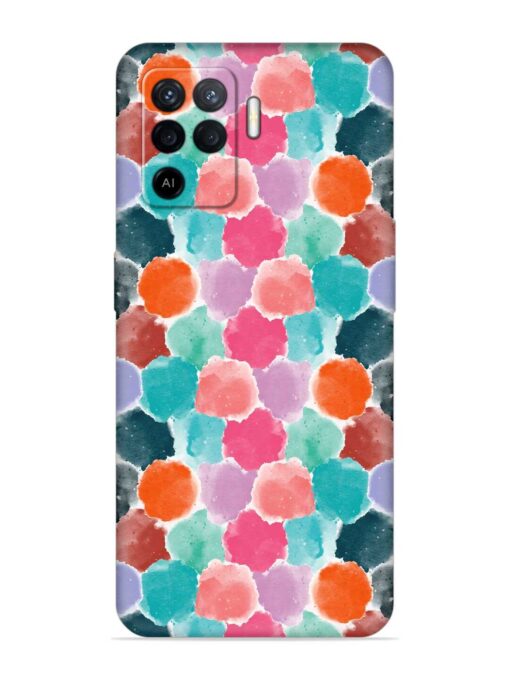 Colorful Seamless Pattern Embossed Soft Silicone Case for Oppo F19 Pro Zapvi