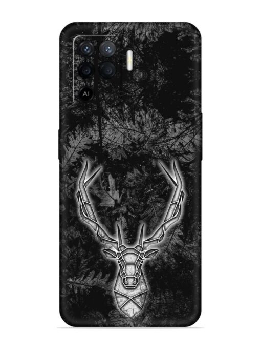 Ancient Deer Embossed Soft Silicone Case for Oppo F19 Pro