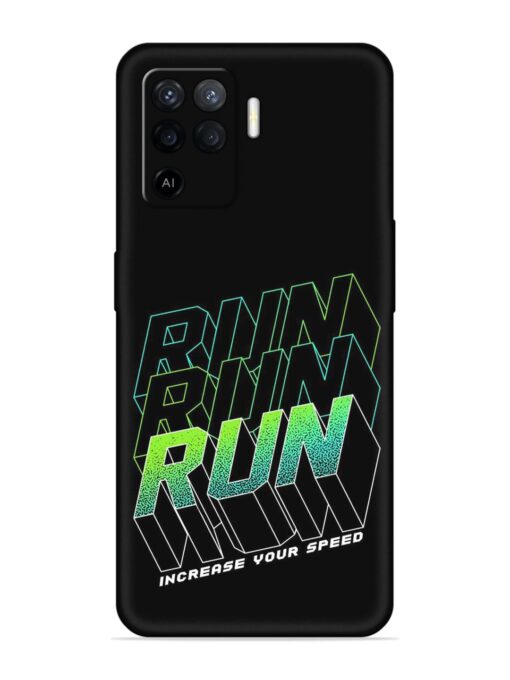 Run Embossed Soft Silicone Case for Oppo F19 Pro Zapvi