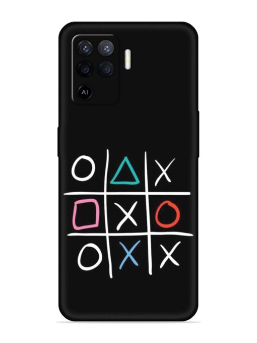 Super Neon Tic-Tac-Toe Embossed Soft Silicone Case for Oppo F19 Pro