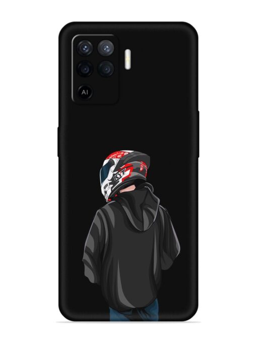 Motorcycle Rider Embossed Soft Silicone Case for Oppo F19 Pro Zapvi