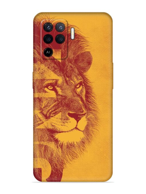 Gold Lion Crown Art Embossed Soft Silicone Case for Oppo F19 Pro Zapvi