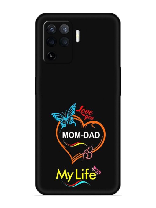 Love You Mom Dad Embossed Soft Silicone Case for Oppo F19 Pro