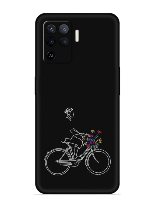 Minimalist Cycle Art Embossed Soft Silicone Case for Oppo F19 Pro Zapvi