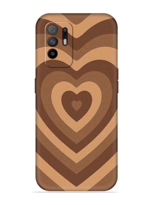 Brown Heart Embossed Soft Silicone Case for Oppo F19 Pro Plus Zapvi