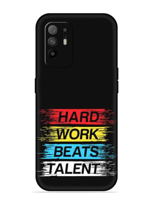 Hard Work Beats Embossed Soft Silicone Case for Oppo F19 Pro Plus Zapvi