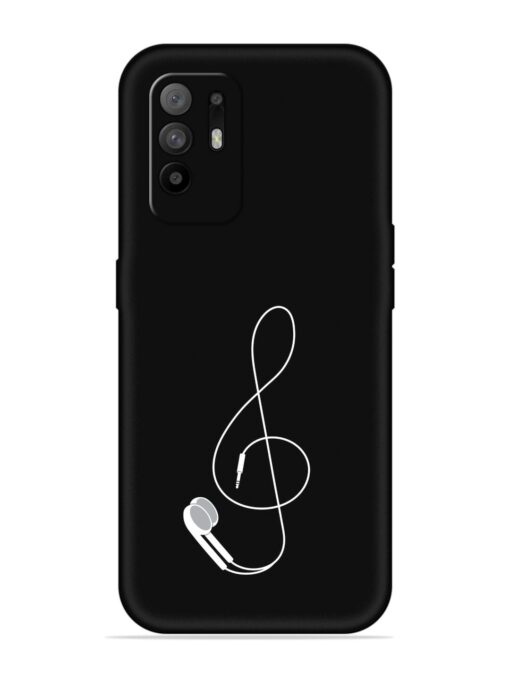 Music Earphone Vector Embossed Soft Silicone Case for Oppo F19 Pro Plus Zapvi