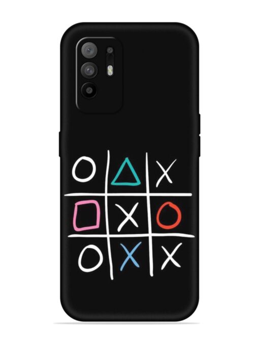 Super Neon Tic-Tac-Toe Embossed Soft Silicone Case for Oppo F19 Pro Plus