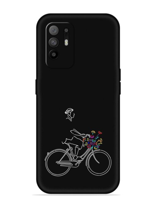 Minimalist Cycle Art Embossed Soft Silicone Case for Oppo F19 Pro Plus Zapvi