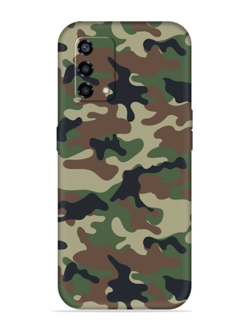 Army Military Camouflage Dark Green Embossed Soft Silicone Case for Oppo F19S Zapvi