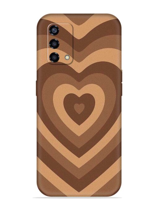 Brown Heart Embossed Soft Silicone Case for Oppo F19S