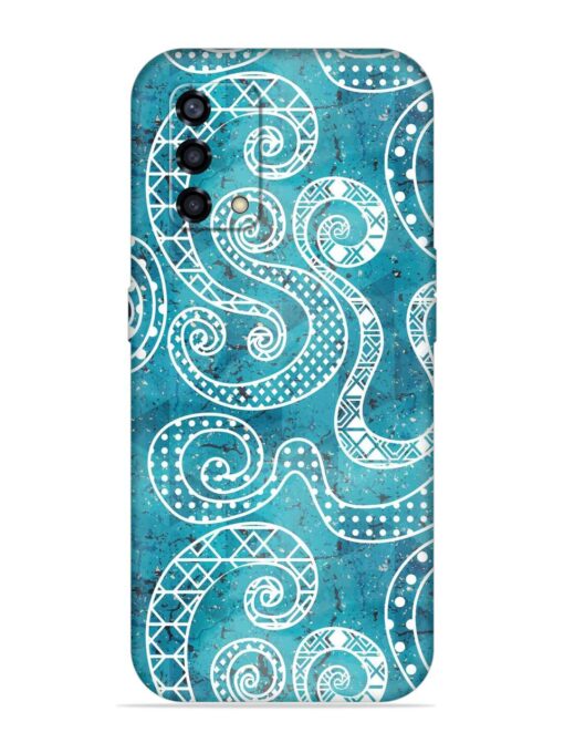 Vintage Curved Seamless Embossed Soft Silicone Case for Oppo F19S