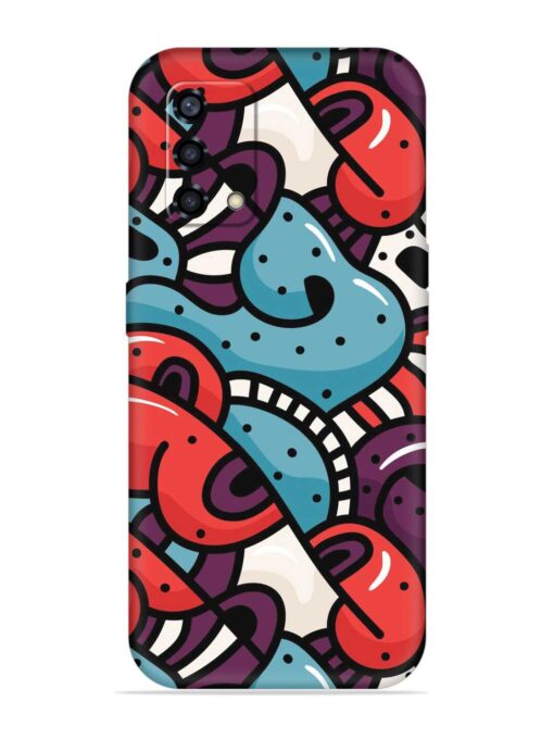 Seamless Backdrop Colorful Embossed Soft Silicone Case for Oppo F19S Zapvi