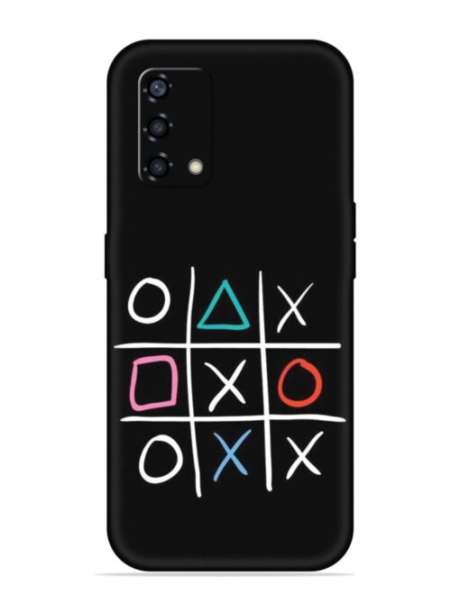 Super Neon Tic-Tac-Toe Embossed Soft Silicone Case for Oppo F19S