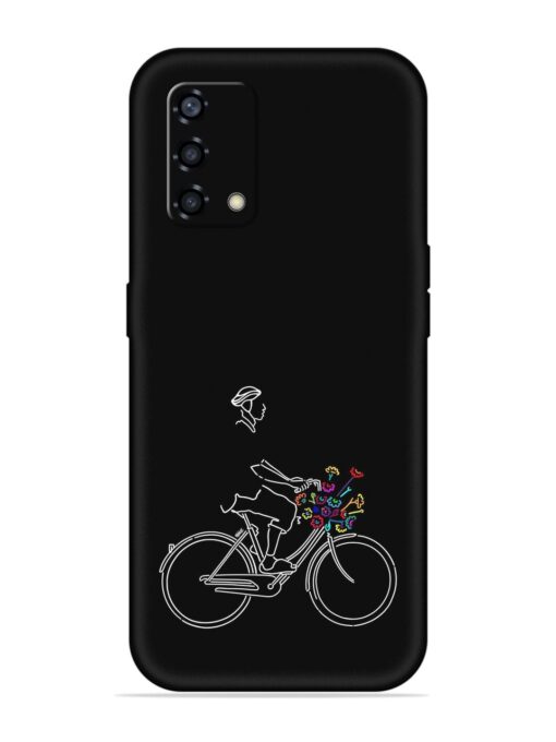 Minimalist Cycle Art Embossed Soft Silicone Case for Oppo F19S Zapvi