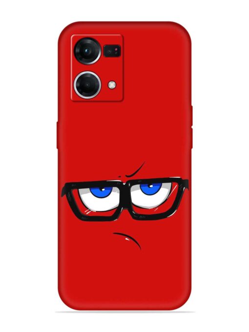 Rad Angry Face Embossed Soft Silicone Case for Oppo F21 Pro (4G)