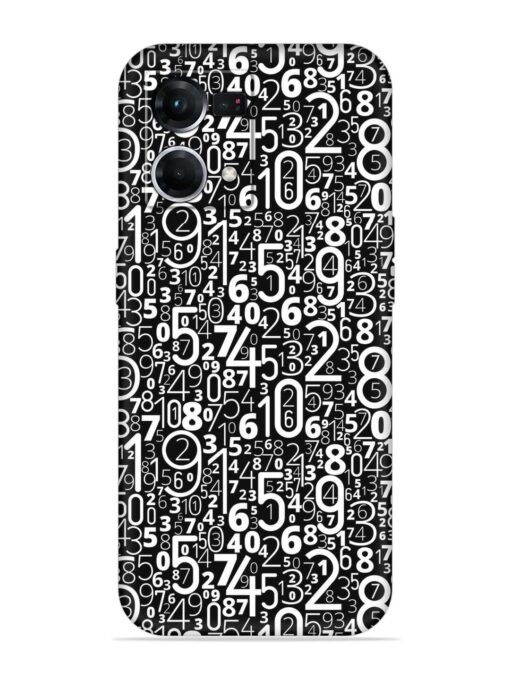 Many Numbers Different Embossed Soft Silicone Case for Oppo F21 Pro (4G)