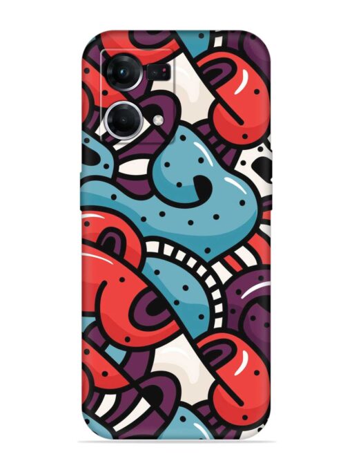 Seamless Backdrop Colorful Embossed Soft Silicone Case for Oppo F21 Pro (4G)