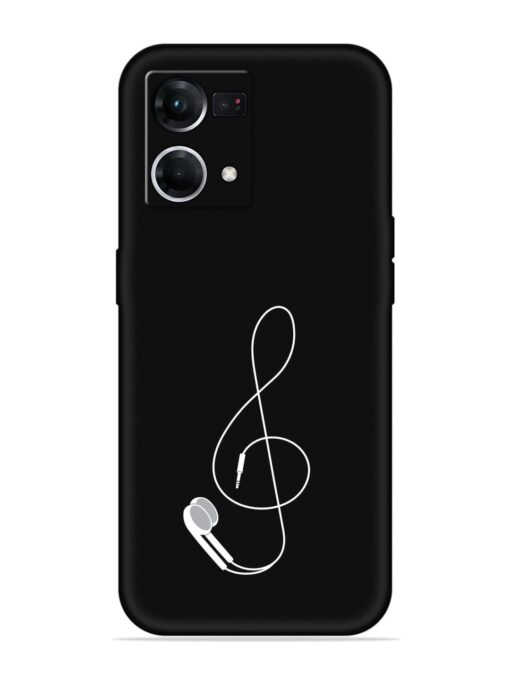 Music Earphone Vector Embossed Soft Silicone Case for Oppo F21 Pro (4G)