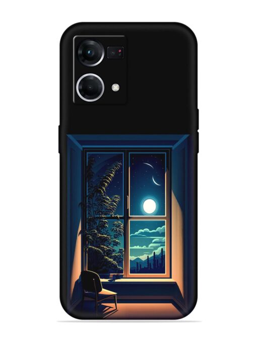 Night View At Window Embossed Soft Silicone Case for Oppo F21 Pro (4G)