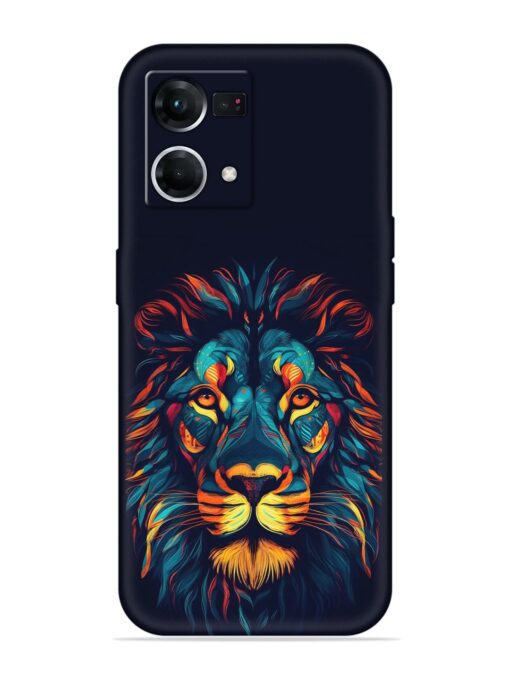 Colorful Lion Embossed Soft Silicone Case for Oppo F21 Pro (4G) Zapvi