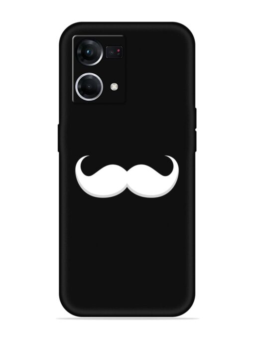 Mustache Vector Embossed Soft Silicone Case for Oppo F21 Pro (4G)