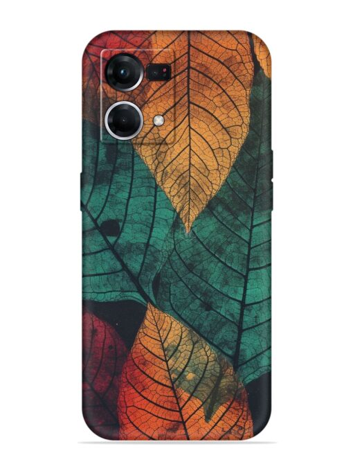 Leaves Artwork Embossed Soft Silicone Case for Oppo F21 Pro (4G)