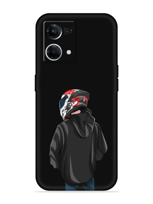 Motorcycle Rider Embossed Soft Silicone Case for Oppo F21 Pro (4G)