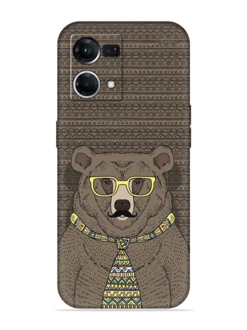 Grizzly Bear Embossed Soft Silicone Case for Oppo F21 Pro (4G) Zapvi