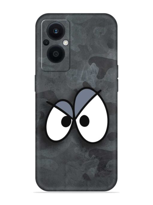 Big Eyes Night Mode Embossed Soft Silicone Case for Oppo F21 Pro (5G)