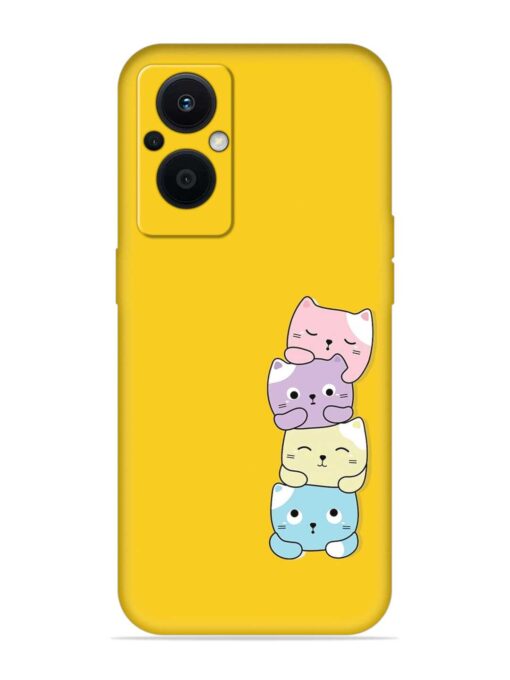 Cartoon Anime Embossed Soft Silicone Case for Oppo F21 Pro (5G)