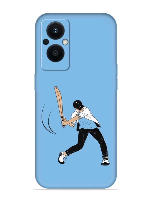 Cricket Gully Boy Embossed Soft Silicone Case for Oppo F21 Pro (5G)