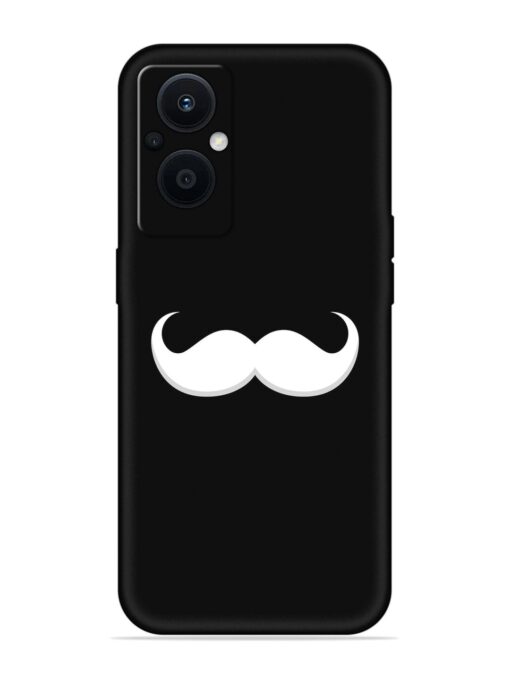 Mustache Vector Embossed Soft Silicone Case for Oppo F21 Pro (5G) Zapvi