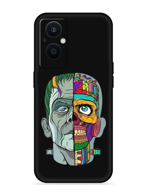 Men Vs Skull Embossed Soft Silicone Case for Oppo F21 Pro (5G)