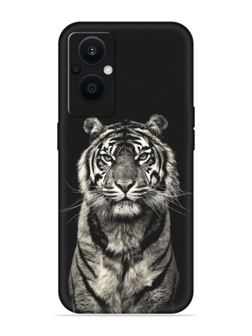 Tiger Art Embossed Soft Silicone Case for Oppo F21 Pro (5G)