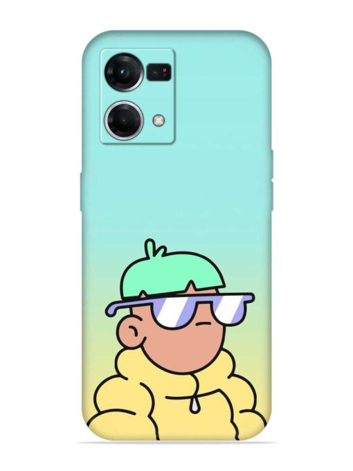 Doodles Cool Character Embossed Soft Silicone Case for Oppo F21S Pro (4G)