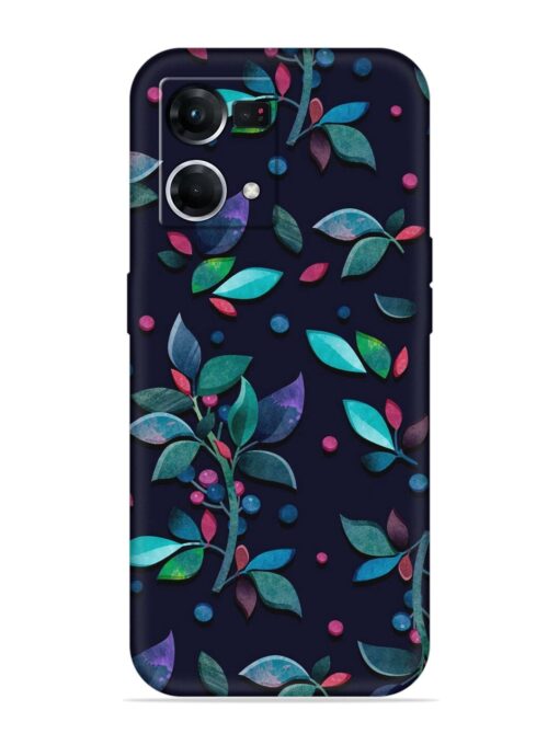 Decorative Watercolor Flower Embossed Soft Silicone Case for Oppo F21S Pro (4G) Zapvi