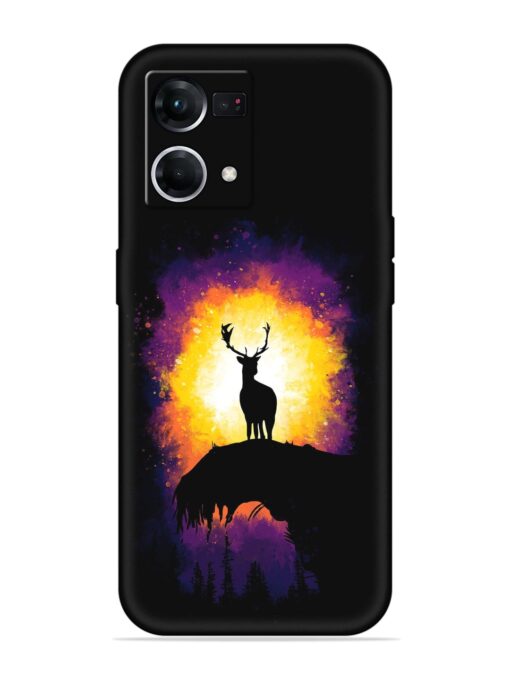 Elk Animal Art Embossed Soft Silicone Case for Oppo F21S Pro (4G) Zapvi