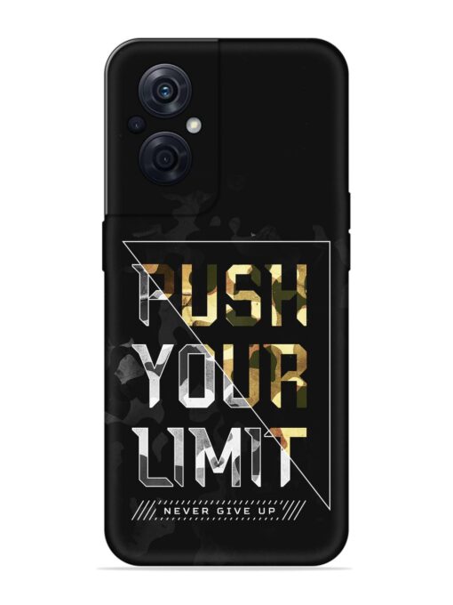 Push Your Limits Embossed Soft Silicone Case for Oppo F21S Pro (5G)