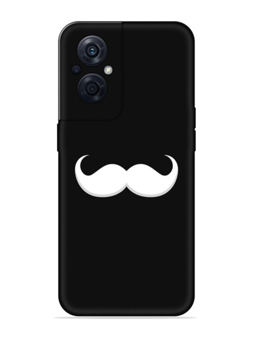 Mustache Vector Embossed Soft Silicone Case for Oppo F21S Pro (5G)