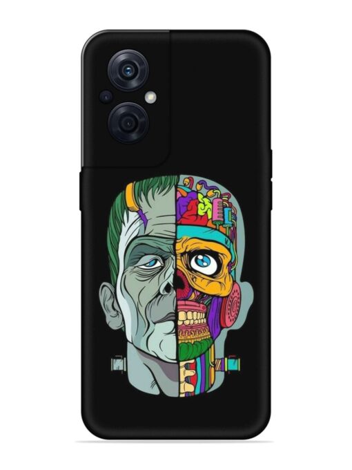 Men Vs Skull Embossed Soft Silicone Case for Oppo F21S Pro (5G)