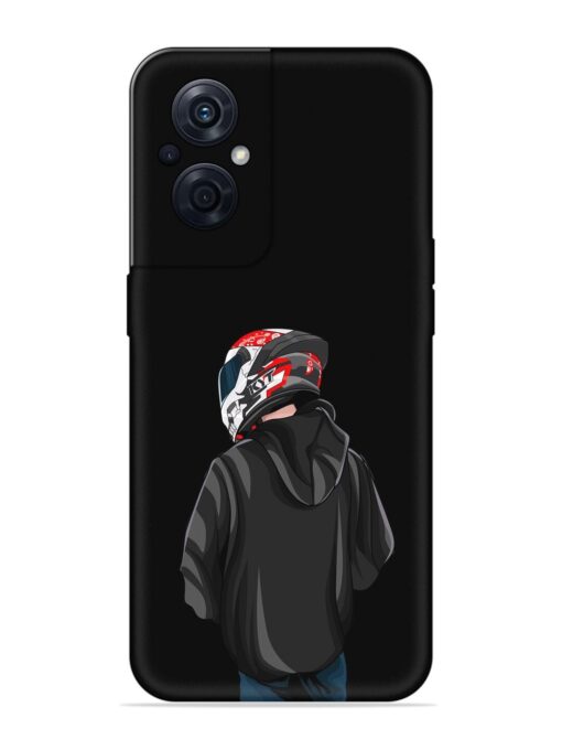 Motorcycle Rider Embossed Soft Silicone Case for Oppo F21S Pro (5G)