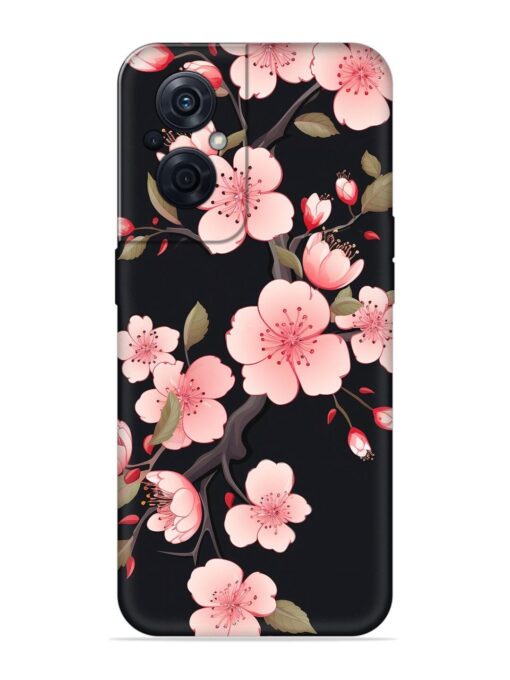 Cherry Blossom Embossed Soft Silicone Case for Oppo F21S Pro (5G) Zapvi