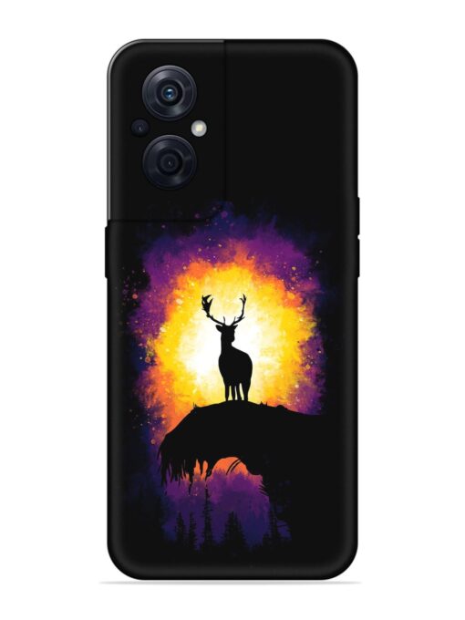 Elk Animal Art Embossed Soft Silicone Case for Oppo F21S Pro (5G) Zapvi