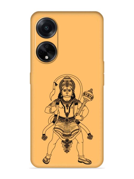 Indian God Hanuman Embossed Soft Silicone Case for Oppo F23 (5G) Zapvi