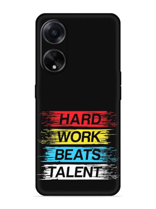 Hard Work Beats Embossed Soft Silicone Case for Oppo F23 (5G) Zapvi